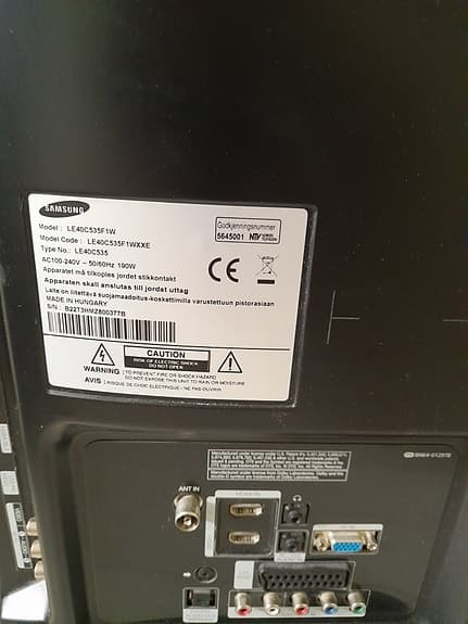 Samsung LE40C530F1WXXE TV 40 tum svart