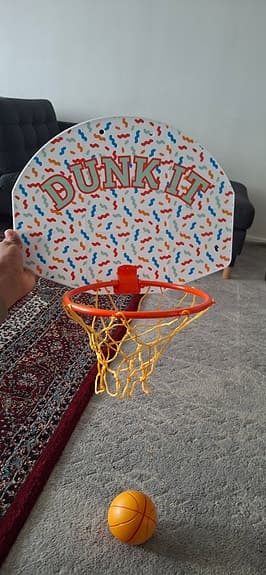 Mini basketkorg med boll