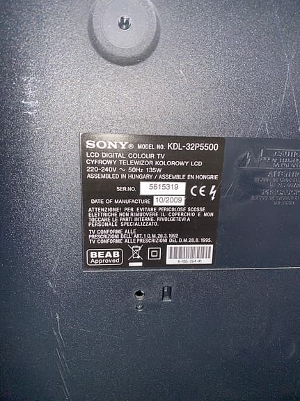 TV Sony KDL-32P5500