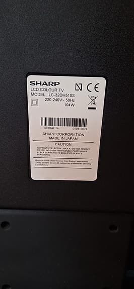 Sharp LC-32DH510S LCD TV 32 tum svart