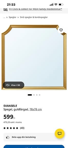 Svansele spegel