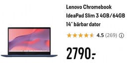 Lenovo IdeaPad Slim 3 Chromebook 14" bärbar dator blå