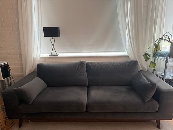STOCKHOLM 3-sits soffa Velvet Edition Mörkgrå