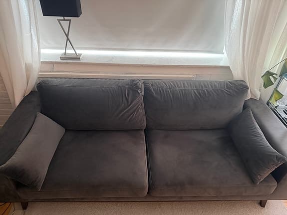 STOCKHOLM 3-sits soffa Velvet Edition Mörkgrå