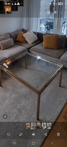 Franskt 70-tals soffbord | Guy Lefèvre för Maison Jansen (Mässing & Glas)