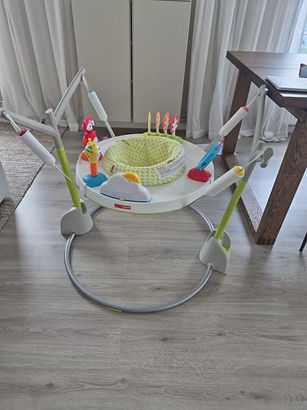Fisher-Price hoppgunga/babygym vit/grön