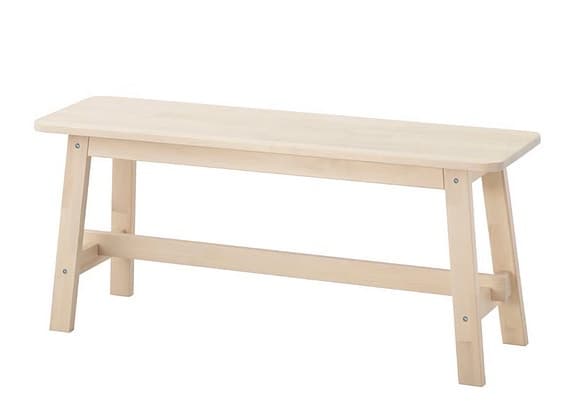 Bänk naturfärgad