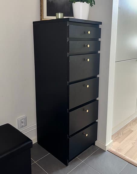 Ikea MALM byrå med 6 lådor & spegel