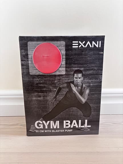 Helt ny gymboll i rosa från Exani, 65 cm, pilatesboll