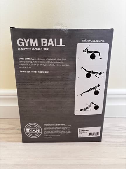 Helt ny gymboll i rosa från Exani, 65 cm, pilatesboll