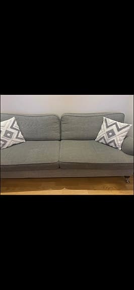 Mio grå 3-sits soffa