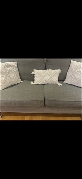 Mio grå 3-sits soffa