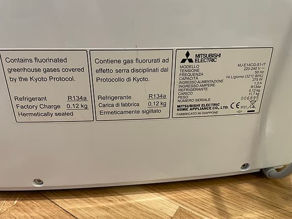 Mitsubishi Electric MJ-e14cg luftavfuktare vit