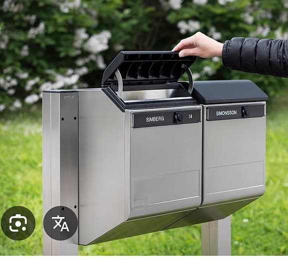 Stala PL-3 brevlåda i rostfritt stål