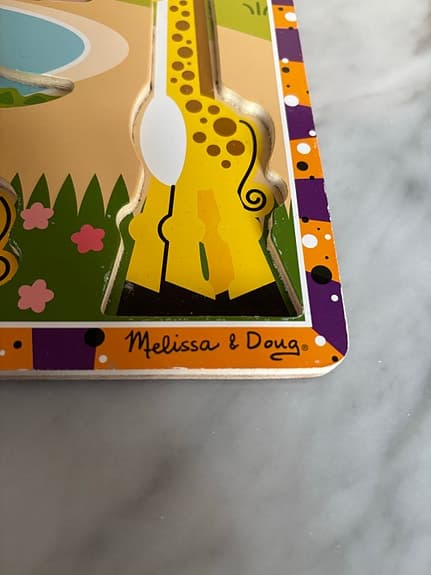 Melissa & Doug träpussel – Safari djur (8 bitar)