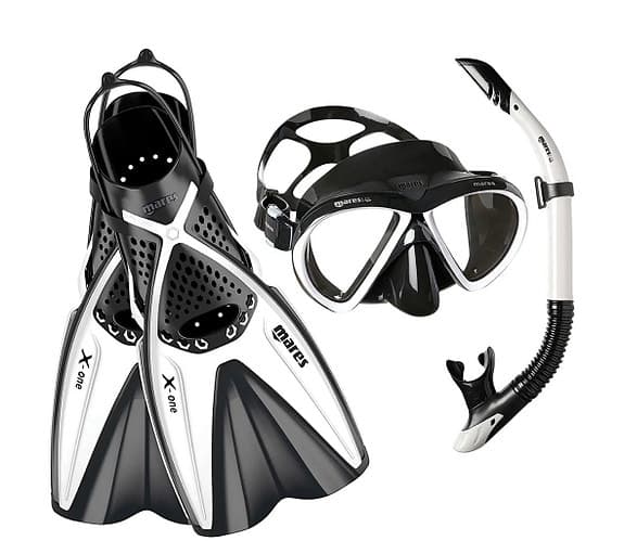 Mares X-One snorkelset fenor, mask och snorkel svart/vit