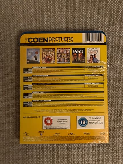 Coen Brothers collection blu-ray filmer samling