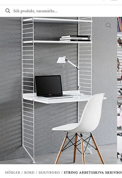 String hylla- skrivbord