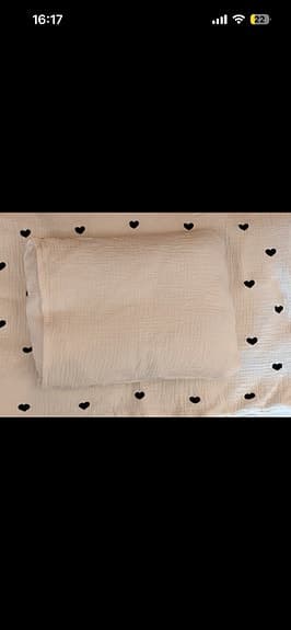Jotex Mini barnpåslakan med hjärtan