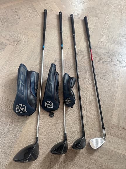 Wilson D9 golfklubbor (Driver, Spoon, Hybrid, Järn 21")