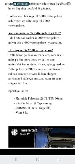 Täsla tält är blå!