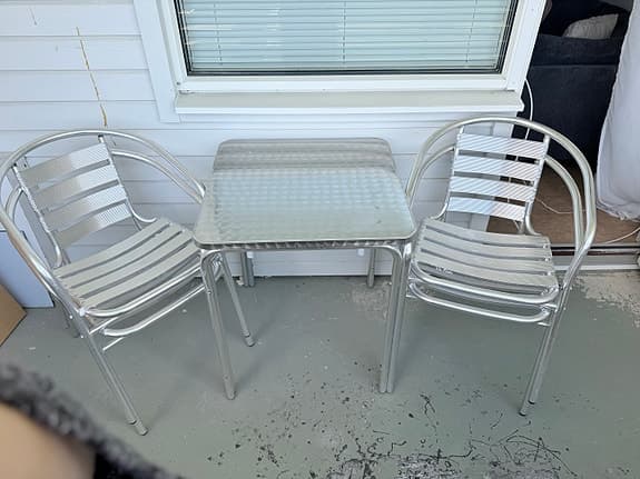 Cafégrupp / Balkongmöbler i aluminium från LUSINI