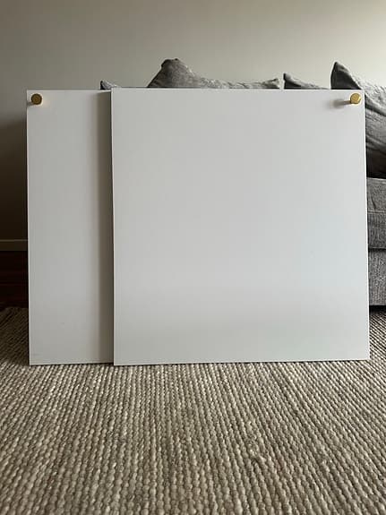 IKEA Lappviken luckor – 4 st vita med guldfärgade knoppar