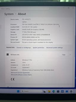 Dell laptop 15 tum silver