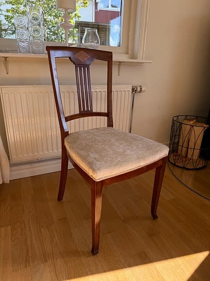 Mahogny stol, jugendstil, tidigt 1900-tal