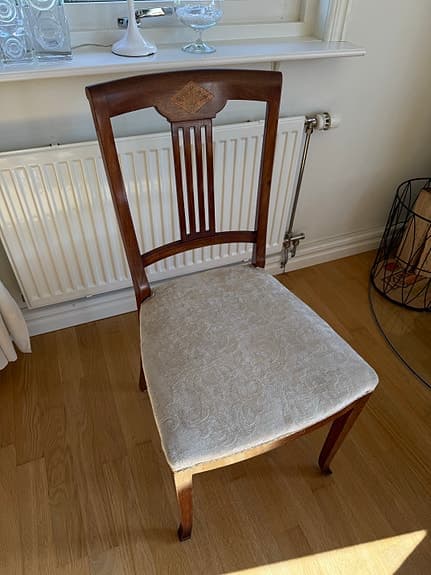 Mahogny stol, jugendstil, tidigt 1900-tal