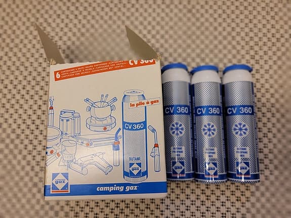Camping gaz (CV360) 3 gaspatroner, Made in France