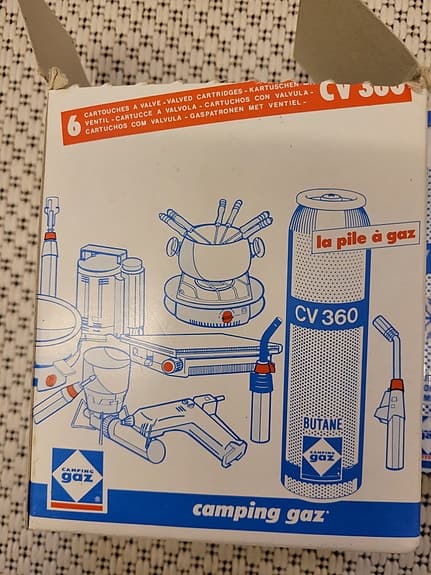 Camping gaz (CV360) 3 gaspatroner, Made in France