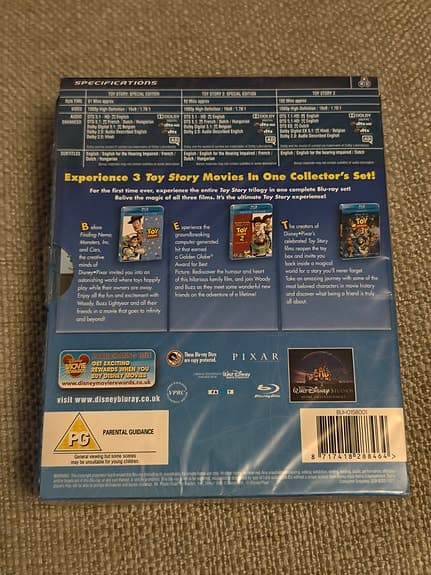 Toy Story 1,2, 3 blu-ray collection