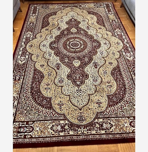 Aarikka matta orientalisk mönstrad röd/beige