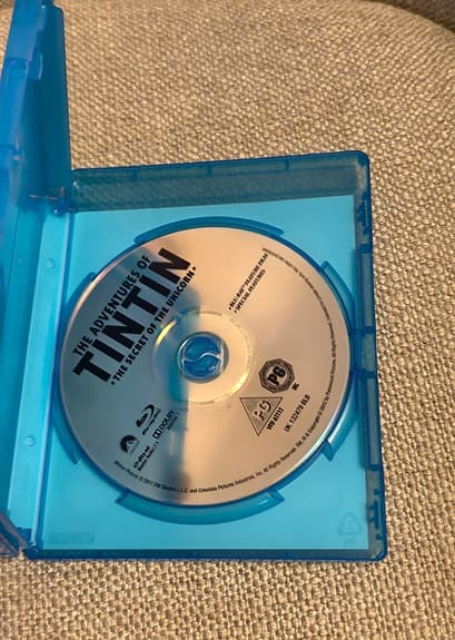 Bluray film: The Adventures of TinTin  The Secret of the Unicorn (blu-ray film)