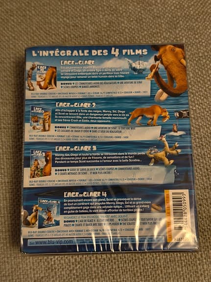 Ice Age 1,2,3,4 (blu-ray film samling)