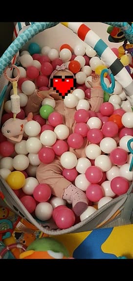 Lekbollar rosa och vita till bollhav - 340 st