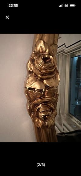 Elegant Guld oval spegel