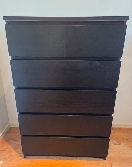 IKEA MALM byrå – mörkbrun