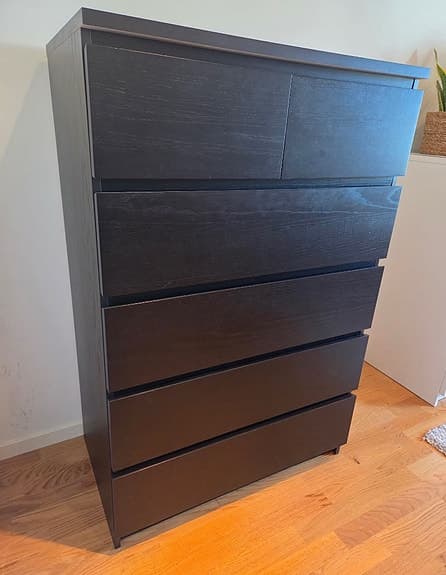 IKEA MALM byrå – mörkbrun
