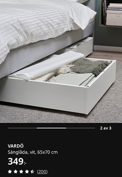 (2 st) Vardö Förvaringslåda VIT | IKEA (ord pris 349 kr)