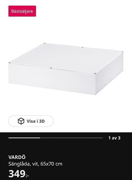 (2 st) Vardö Förvaringslåda VIT | IKEA (ord pris 349 kr)