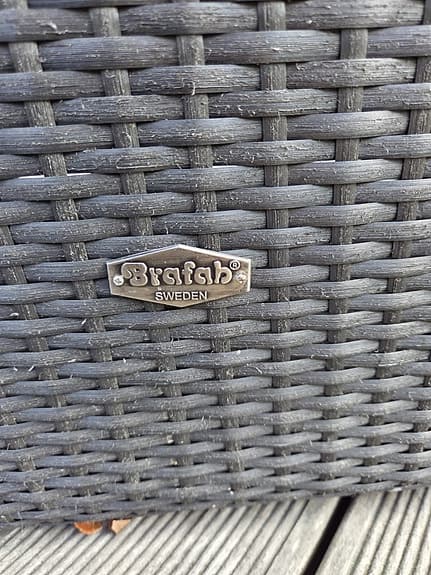 Brafab loungeset utemöbler med soffa, fåtöljer och bord grå