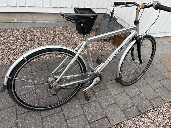 Crescent landsvägscykel 28" M herr silver