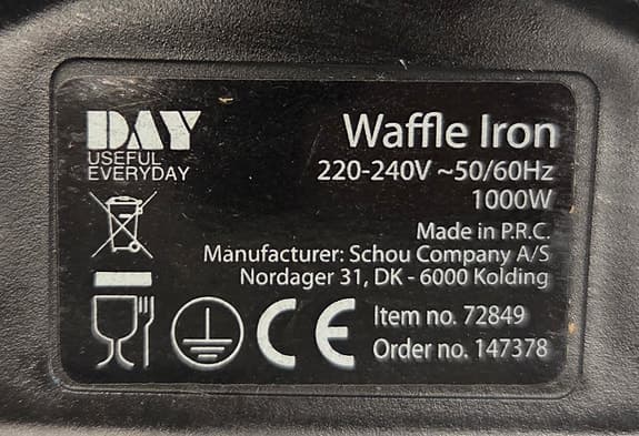 Våffeljärn i nyskick!