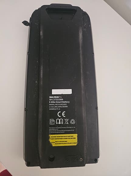 Biltema Yosemite elcykelbatterier 36V – original + renoverat batteri