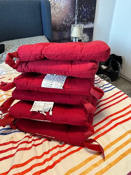 IKEA MALINDA stolsdynor röda