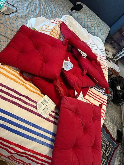 IKEA MALINDA stolsdynor röda