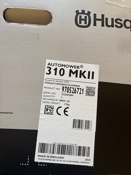 Husqvarna Automower 310 MKII – Helt ny & oöppnad i kartong