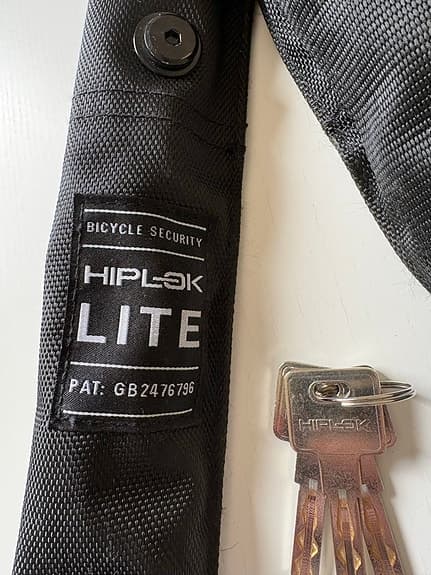 Hiplok Lite cykellås kedjelås svart 75cm x 6mm
